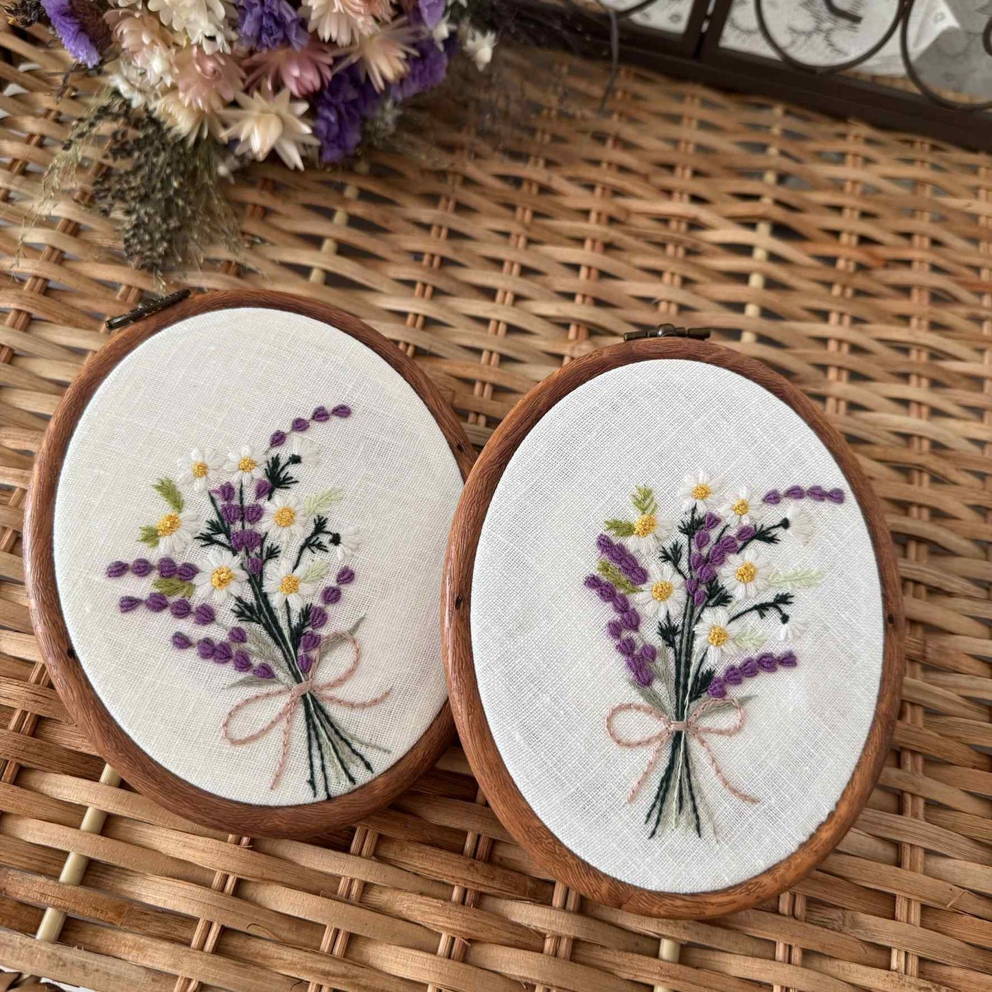Lavender & Daisy Bouquet Handkerchief