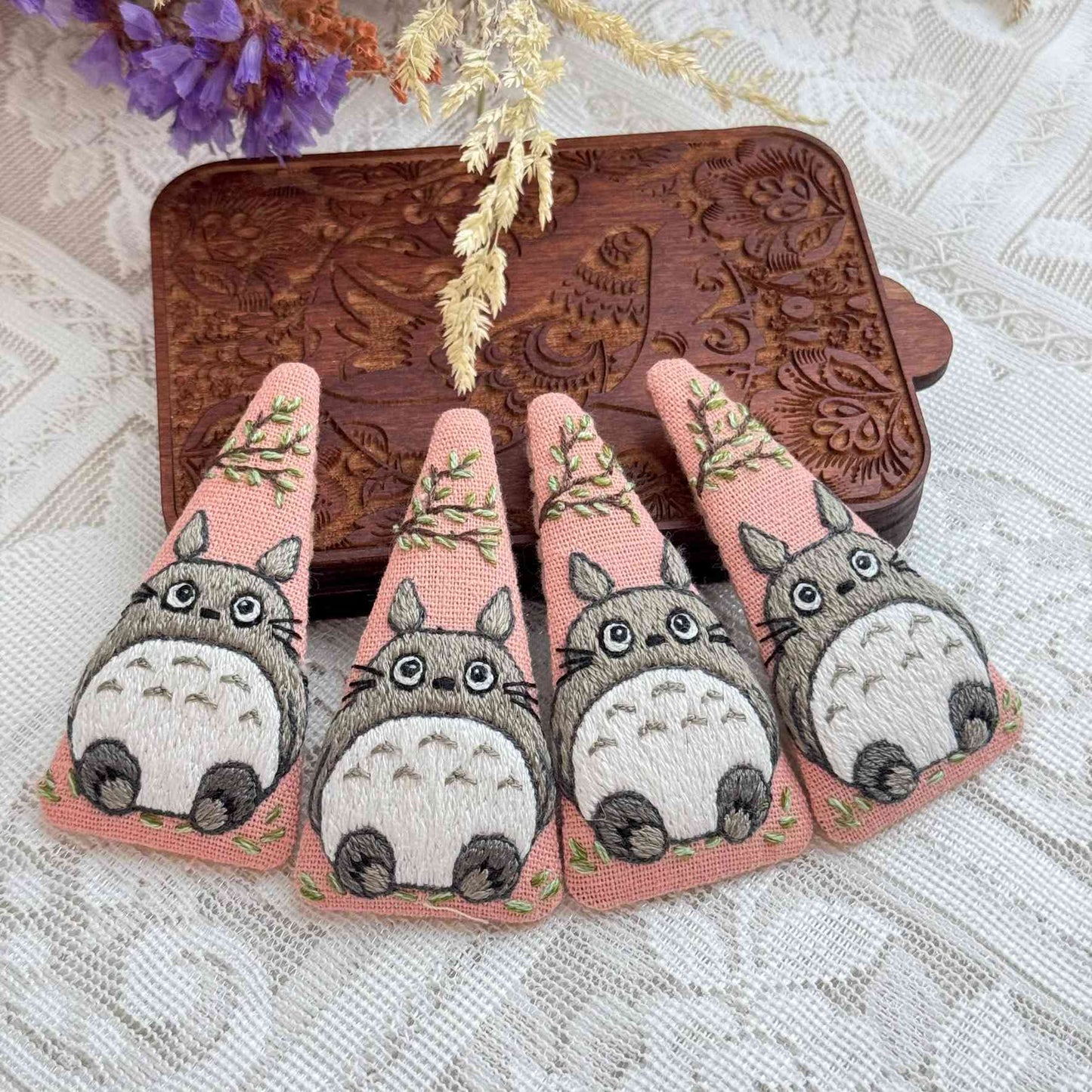 Totoro Under Tree Branch Hairpin