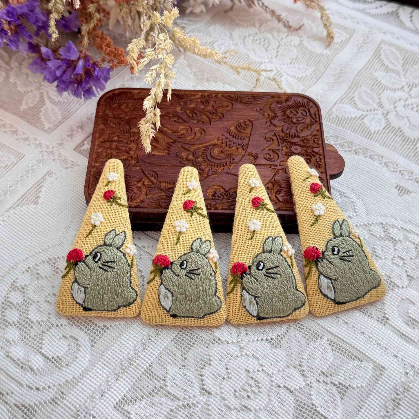 Totoro & Strawberry Hairpin