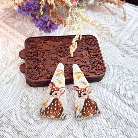 Bambi & Golden Leaves Hairpin
