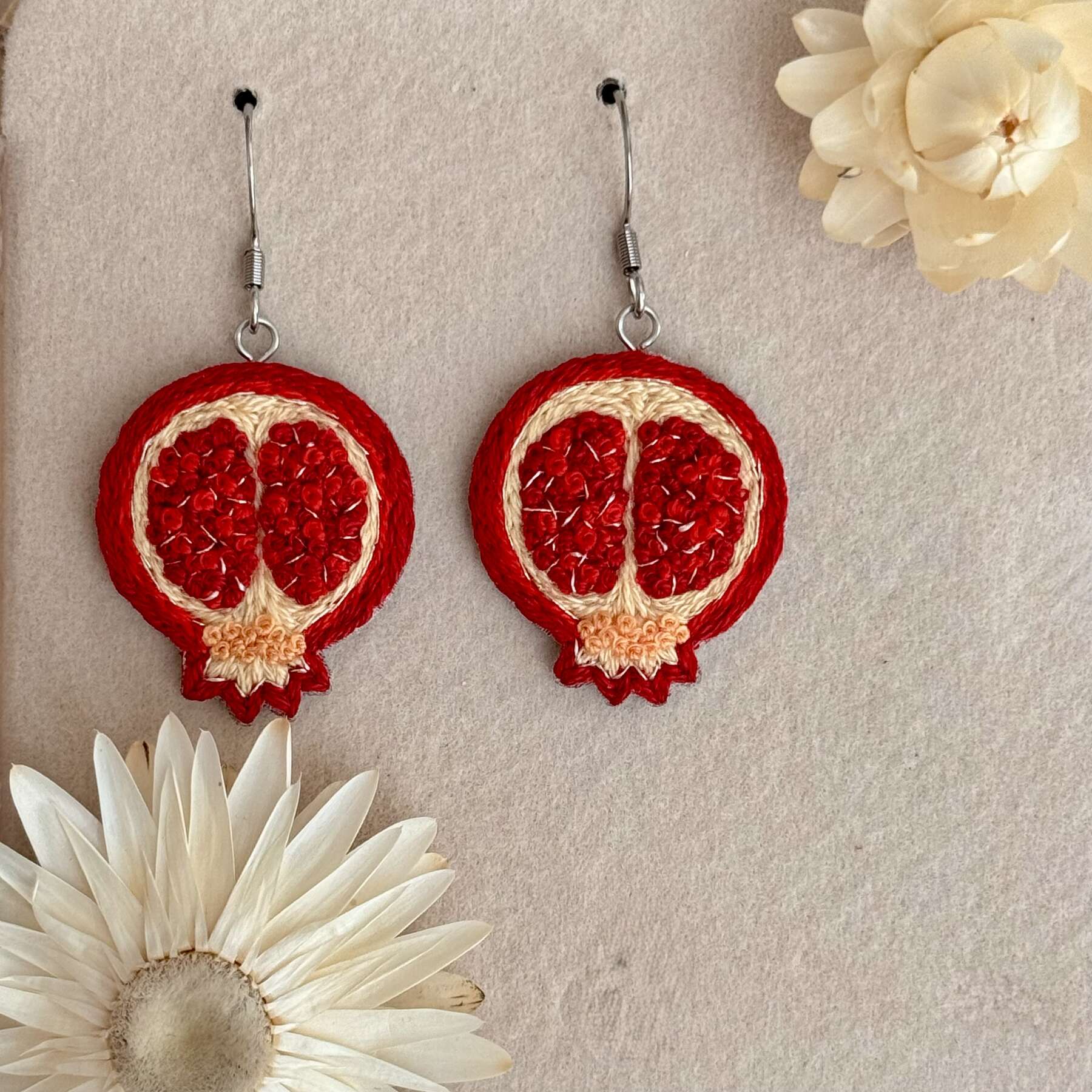 Pomegranate earrings