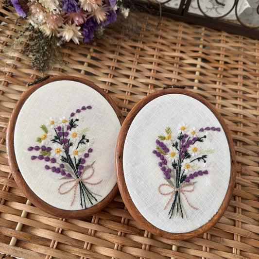 Lavender & Daisy Bouquet Handkerchief