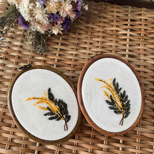 Mimosa Branch Handkerchief