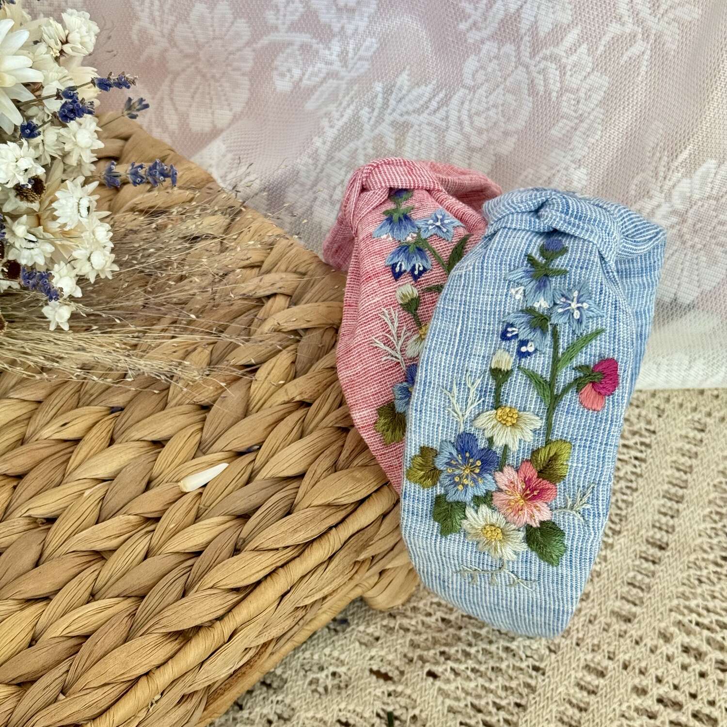 Pansy bouquet turban headband