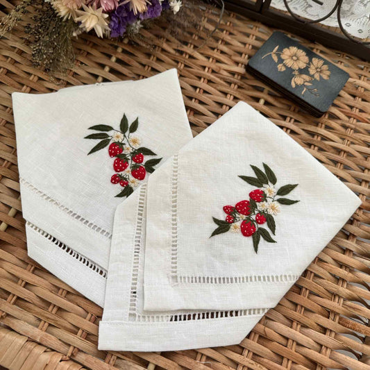 Summer Wild Strawberry Handkerchief