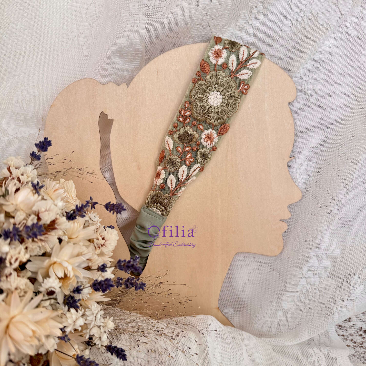 Vihreä pitsipanta - Ofilia Handmade